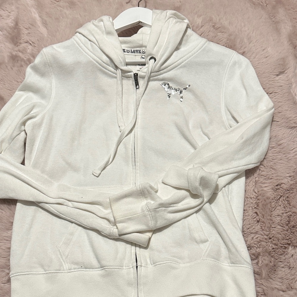 PINK USA HOODIE WITH SEQUINS - Picture 2 of 2